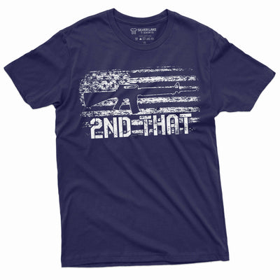 Men's Second Amendment Patriotic T-shirt 2nd that gun rights constitution Military army USA flag Tee