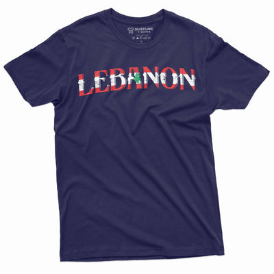 Men's Lebanon T-shirt Lebanon flag coat of arms country nation tee shirt Lebanese Lebanese tee