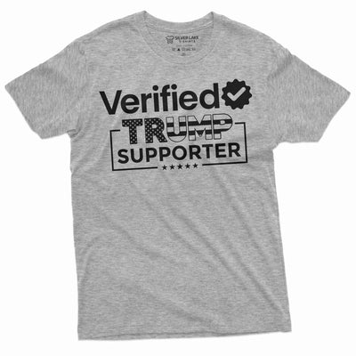 Men's Verified Trump supporter T-shirt DJT 2024 presidential elections USA tee shirt