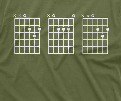 Men's Father's day Guitar player dad T-shirt Guitarist tee shirt guitar chords Dad tee shirt