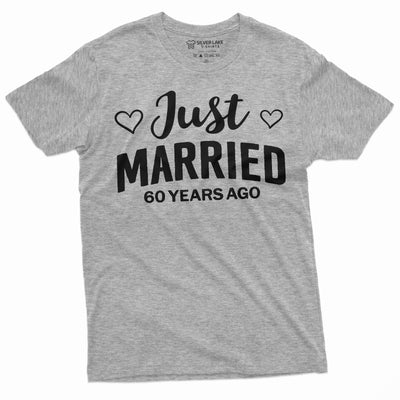 Just Married Anniversary Shirt Men's Women's Unisex 60th 50th Customizable Year Parent gift wedding Tee Shirt Personalized year Tee Shirt