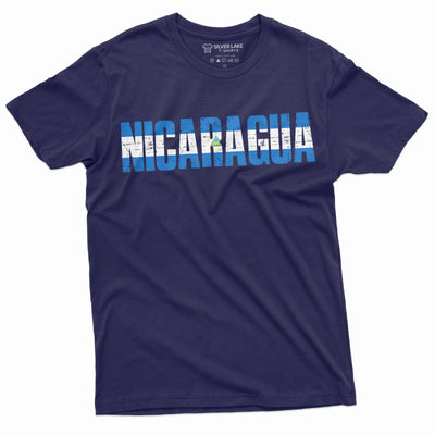 Men's Nicaragua T-shirt Nicaragua Patriotic flag coat of arms tee shirt
