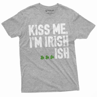 Men's Funny I am Irish...Ish St Patrick's Day T-shirt Irish Ireland clover shamrock shenanigans Tee