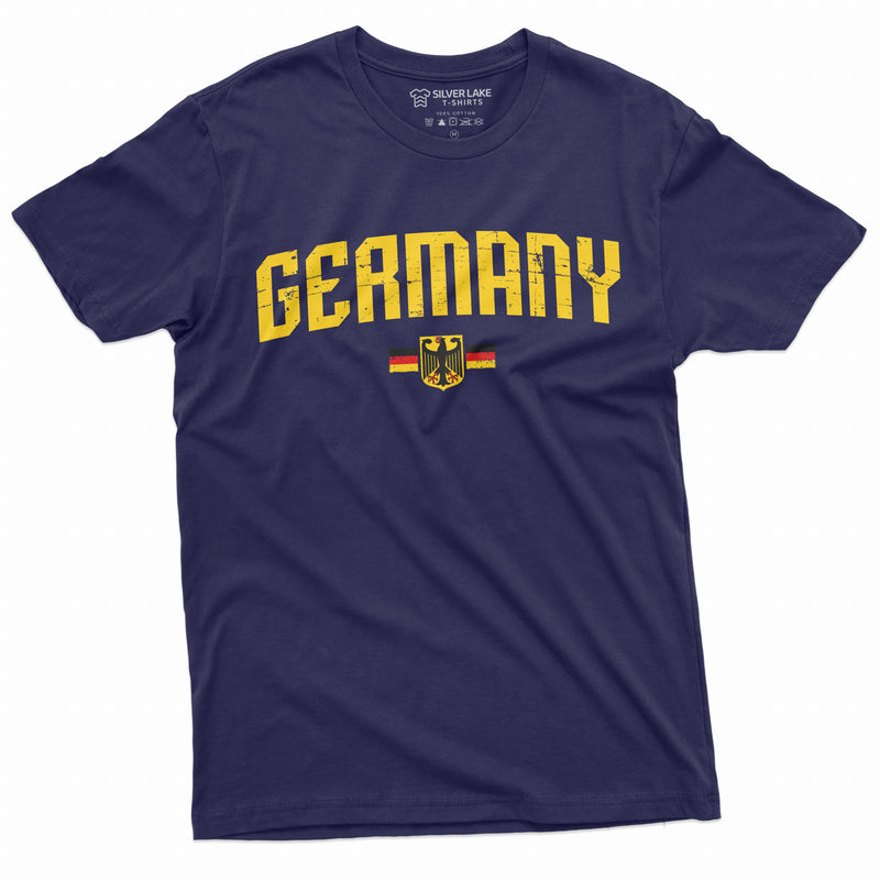 Germany Flag Logo T-shirt Coat of Arms German Eagle Patriotic Mens Womens Tee Shirt Football supporter country nation Tee