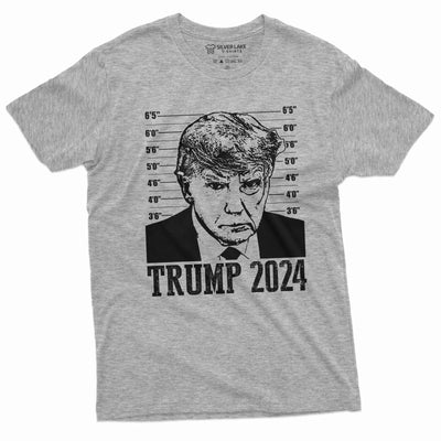 Men's Trump 2024 real mug shot T-shirt DJT arrest mugshot police photo Trump for president 2024 tee