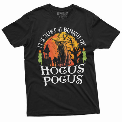Halloween It's Just a Bunch of Hocus Pocus T-shirt Funny Halloween Costume Mens Women T-shirts Popular culture Tee