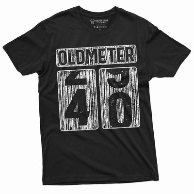 Men's 40th Birthday celebration T-shirt Funny Tee Oldmeter Odometer age humorous gift Tee shirt