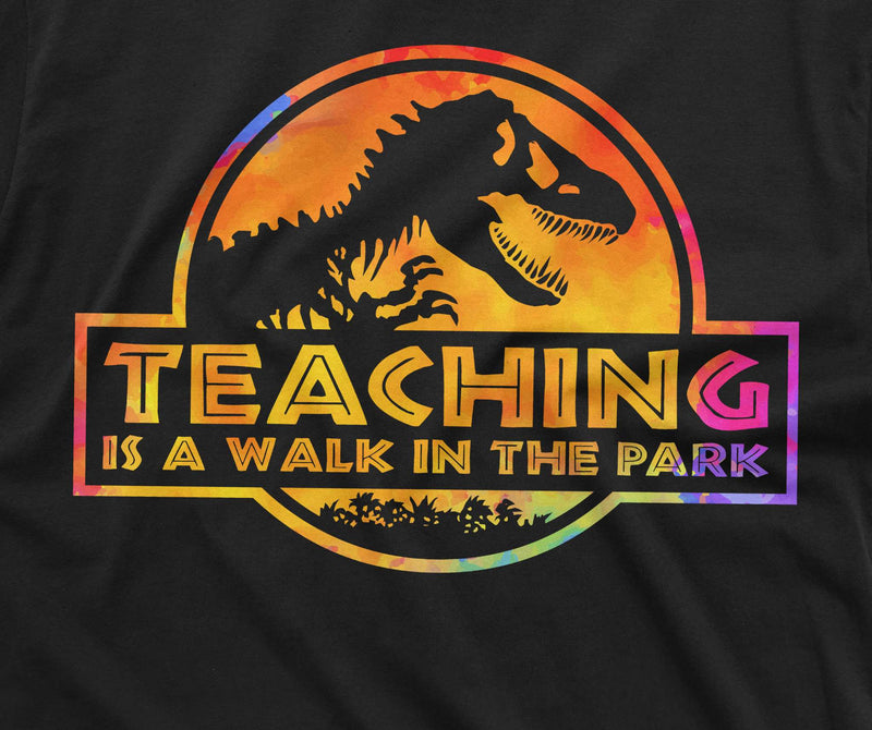 back to school funny teacher gift tee shirt teaching walk in the park sarcastic humor gift tee