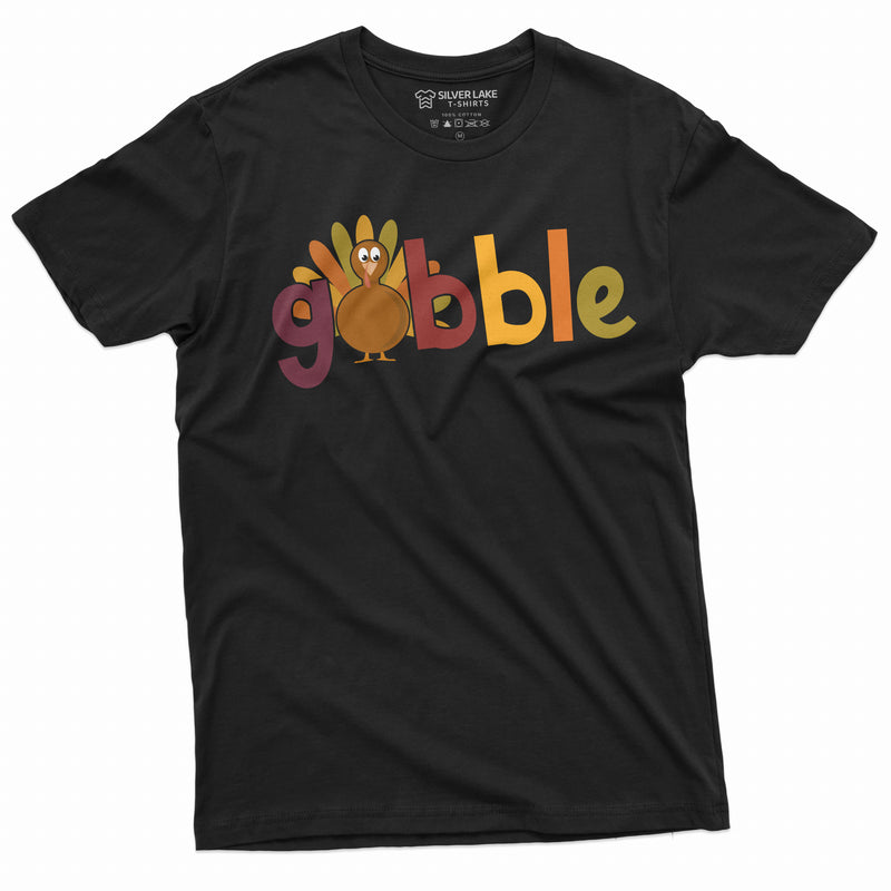 Thanksgiving Mens Womens Unisex T-shirt Turkey Gobble Holiday Funny Tee Shirt