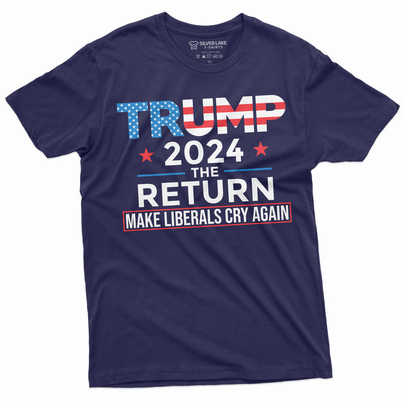 Trump 2024 T-shirt The Return political republican party conservative DJT shirt