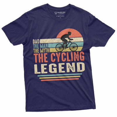 Men's Dad cycling legend shirt Father's day Gift Mens tee shirt bicycle cyclist father dad gifts tee