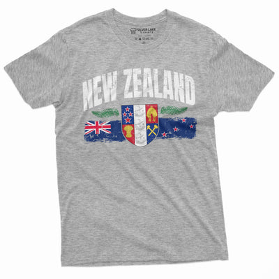 New Zealand T-shirt Mens Womens Kiwi New Zealand Flag Tee Shirt