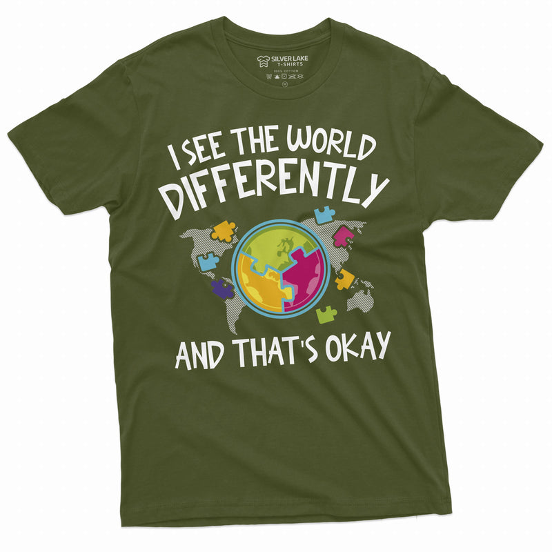 Autism T-shirt Autism Awareness day Seeing the world differently Tee Shirt Autistic Autism shirts