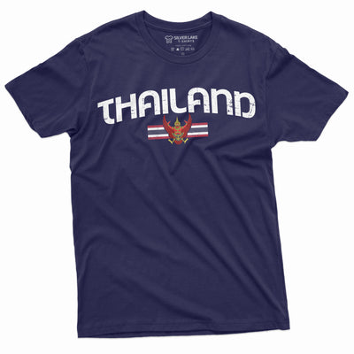 Men's Thailand T-shirt Thai Flag Coat of Arms Country Heritage Diaspora Heritage Shirt