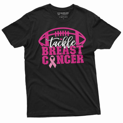 Tackle Breast Cancer T-shirt Womens Mens Unisex Awareness Tee Shirt Fight Cancer Sports Tee Shirt Awareness day Tee - SilverLakeTshirts