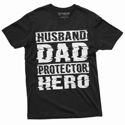 Men's Father's Day Husband Dad Protector hero T-shirt Dad father Birthday gift tee shirt for him
