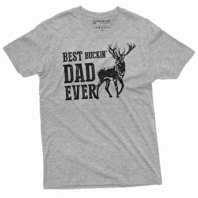 Men's Best Buckin Dad T-shirt Fishing hunting dad humorous funny shirt Father's day Birthday papa shirt gift tee