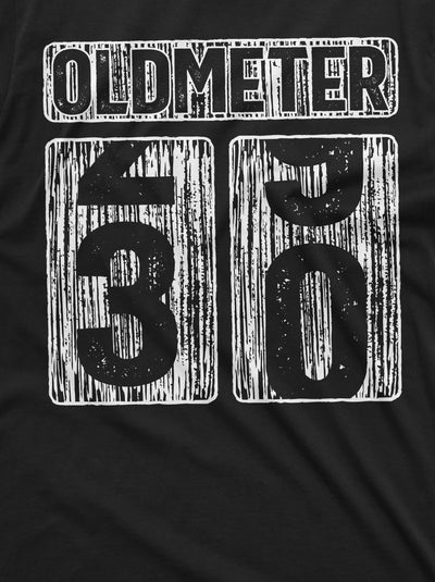 Men's 40th Birthday celebration T-shirt Funny Tee Oldmeter Odometer age humorous gift Tee shirt