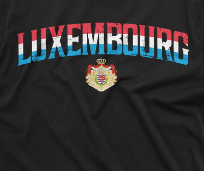 Luxembourg T-shirt Flag Coat of Arms National Symbolic Nation Country Tee Shirt