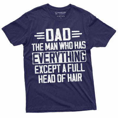 Men's Father's day Dad T-shirt bald dad Father Papa Gift Tee Birthday Humorous saying Funny shirt