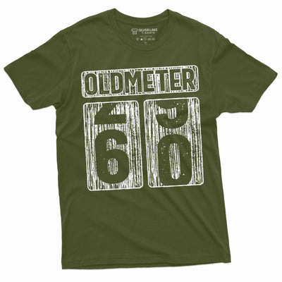 Men's 60th Birthday celebration anniversary T-shirt Funny Tee Odometer age Dad Grandpa gift Tee shirt