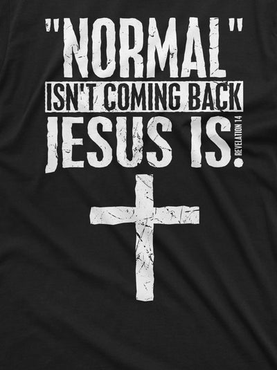 Normal is not coming back Jesus is T-shirt Christian Jesus Christ Mens Womens Christmas Gift tee