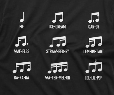 funny musical notes t-shirt music band gifts guitar piano violin gift ideas Mens Womens tee