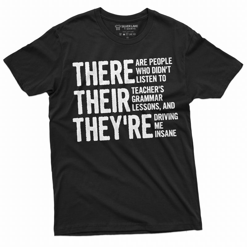 grammar Funny T-shirt English school teacher student shirt grammar police tshirt