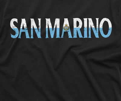 Men's San Marino T-shirt Europe San Marino Country Flag coat of arms tee shirt