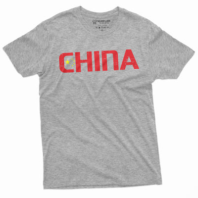 Men's China T-shirt Chinese Flag Coat of Arms Tee Shirt ??????? PRC Tee Shirt