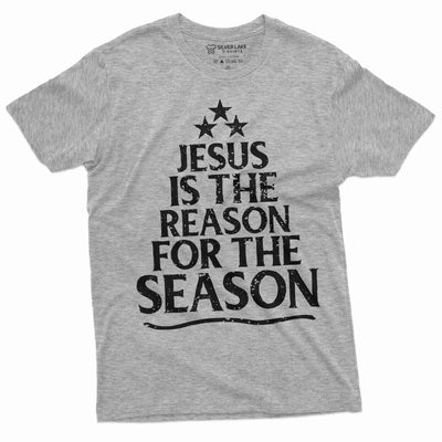 Men's Jesus is the reason for the season T-shirt Christmas Tee shirt Church bible verse quote tee