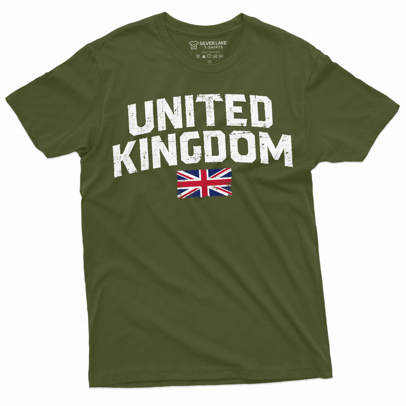 United Kingdom T-shirt UK flag Coat of arms Mens Unisex Tee Shirt