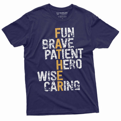 Men's Father definition T-shirt Father's day Brave Patient hero wise caring dad daddy gift ideas