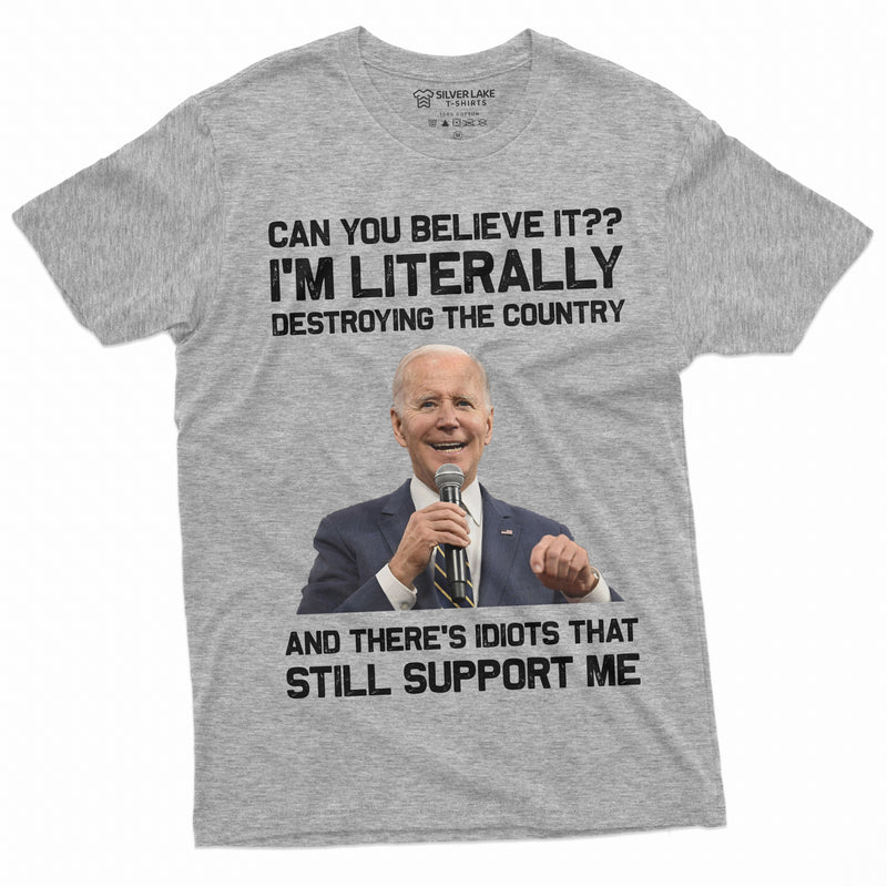 Biden Destroying Country Shirt Anti Biden Shirt Anti Democratic Anti Liberal Shirts Political Tee