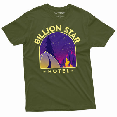 Men's Billion Star Hotel T-shirt Camping Camper Nature Camp Outdoors T-shirt