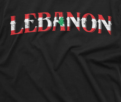 Men's Lebanon T-shirt Lebanon flag coat of arms country nation tee shirt Lebanese Lebanese tee