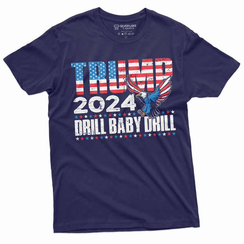 Trump 2024 Drill Baby Drill T-shirt DJT 2024-2028 US presidential elections republican Party Shirt